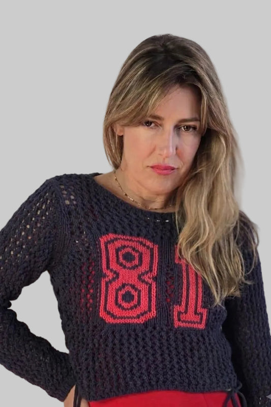 Jersey de cuello redondo Crochet de GUESS