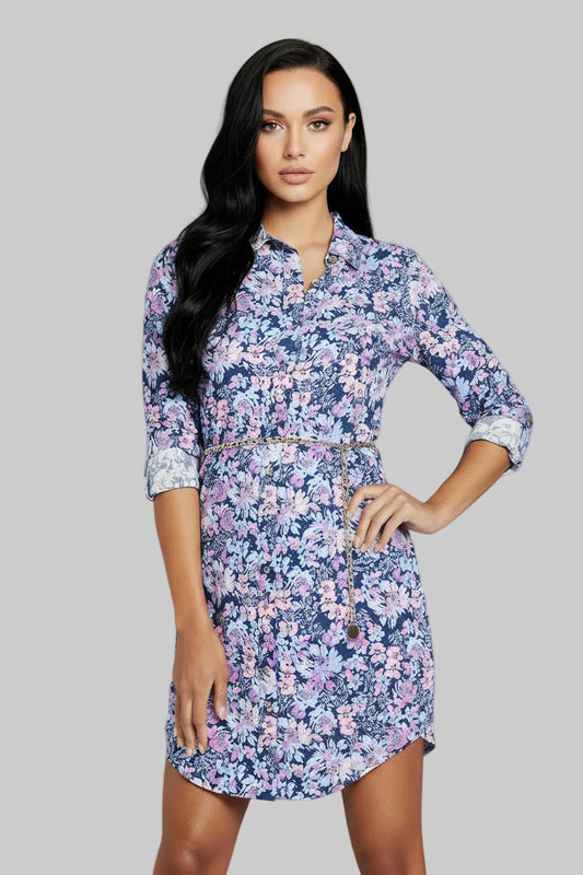 Vestido camisero floral