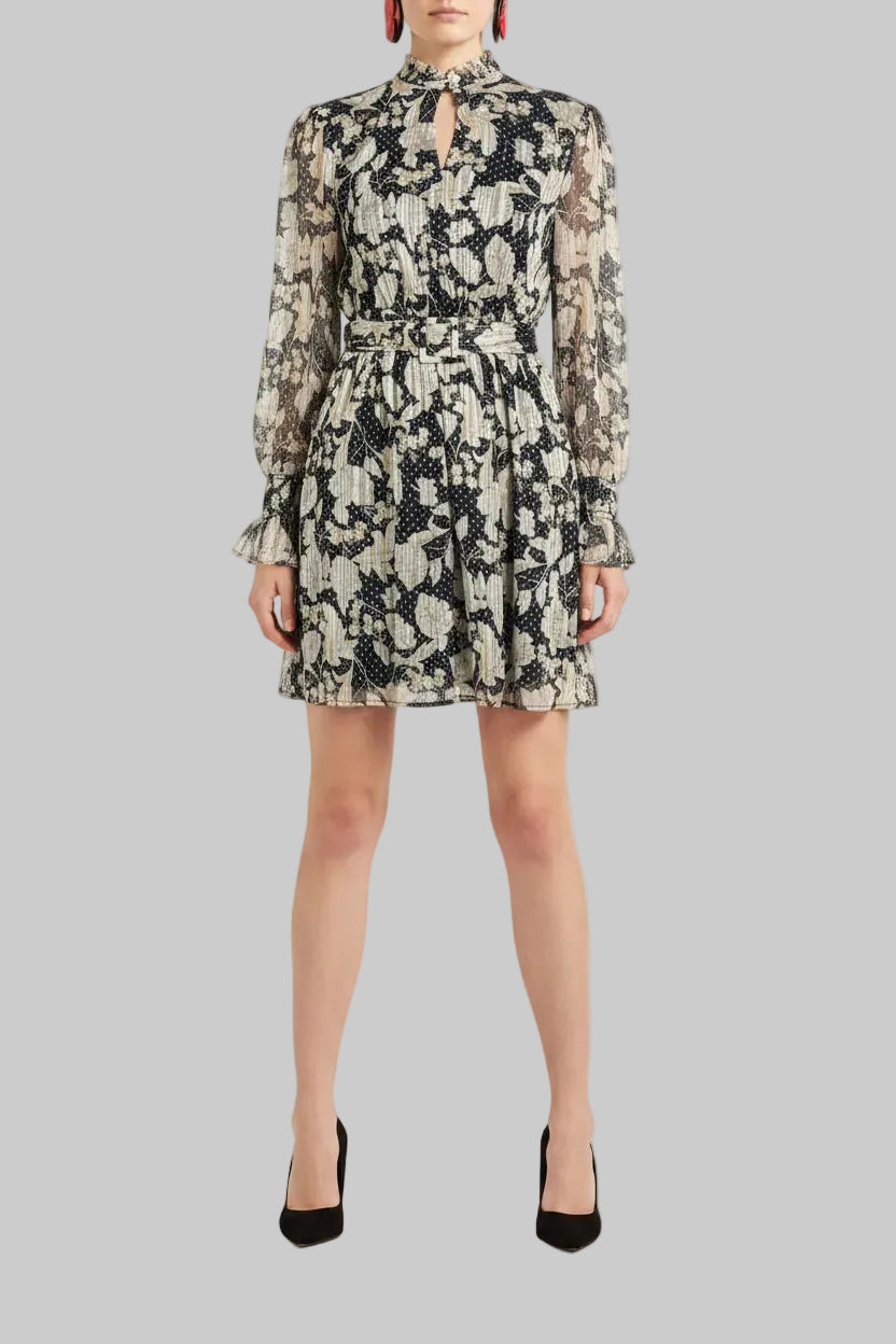 Vestido estampado floral Guess corte evase