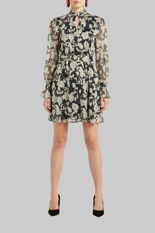 Vestido estampado floral Guess corte evase