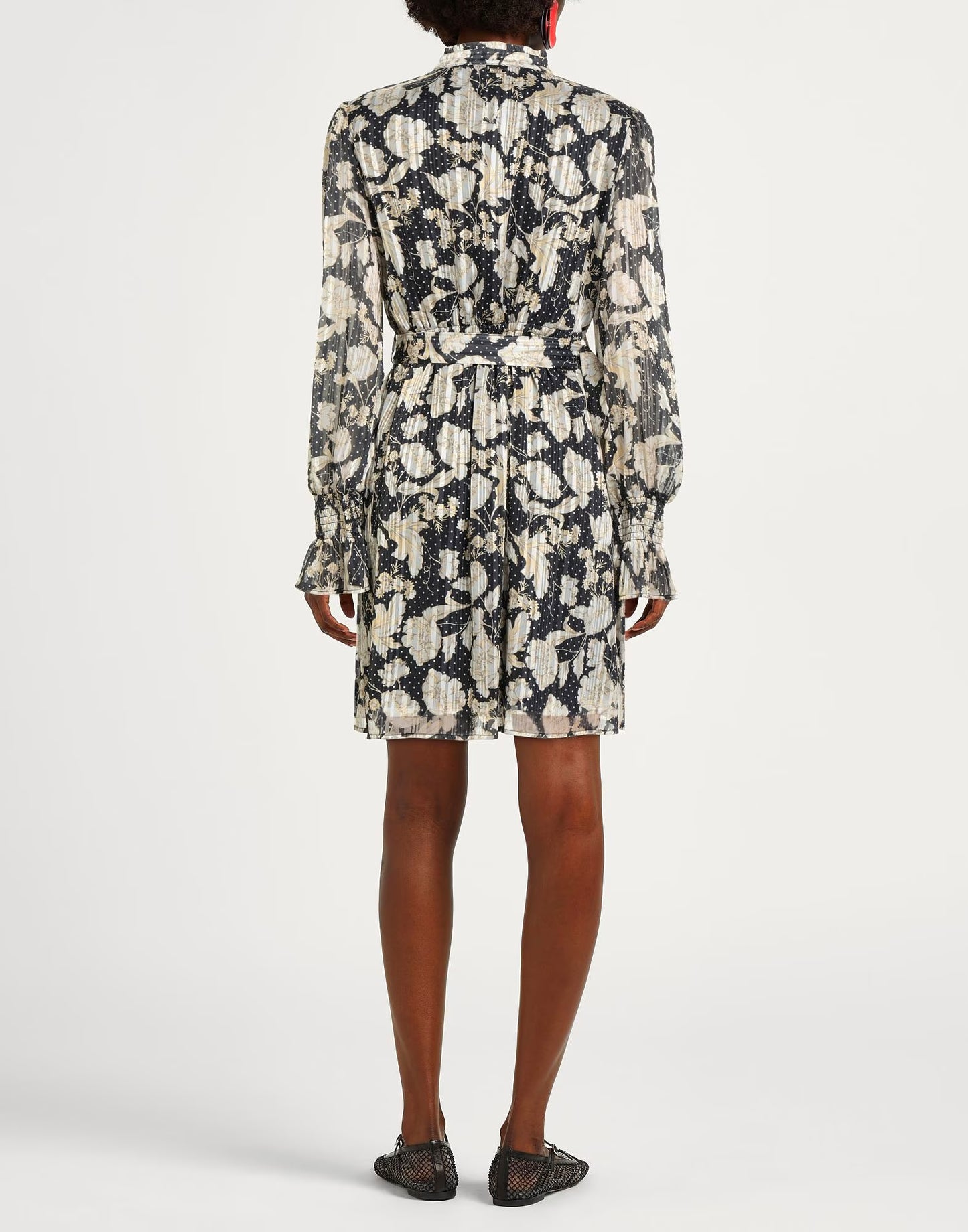 Vestido estampado floral Guess corte evase