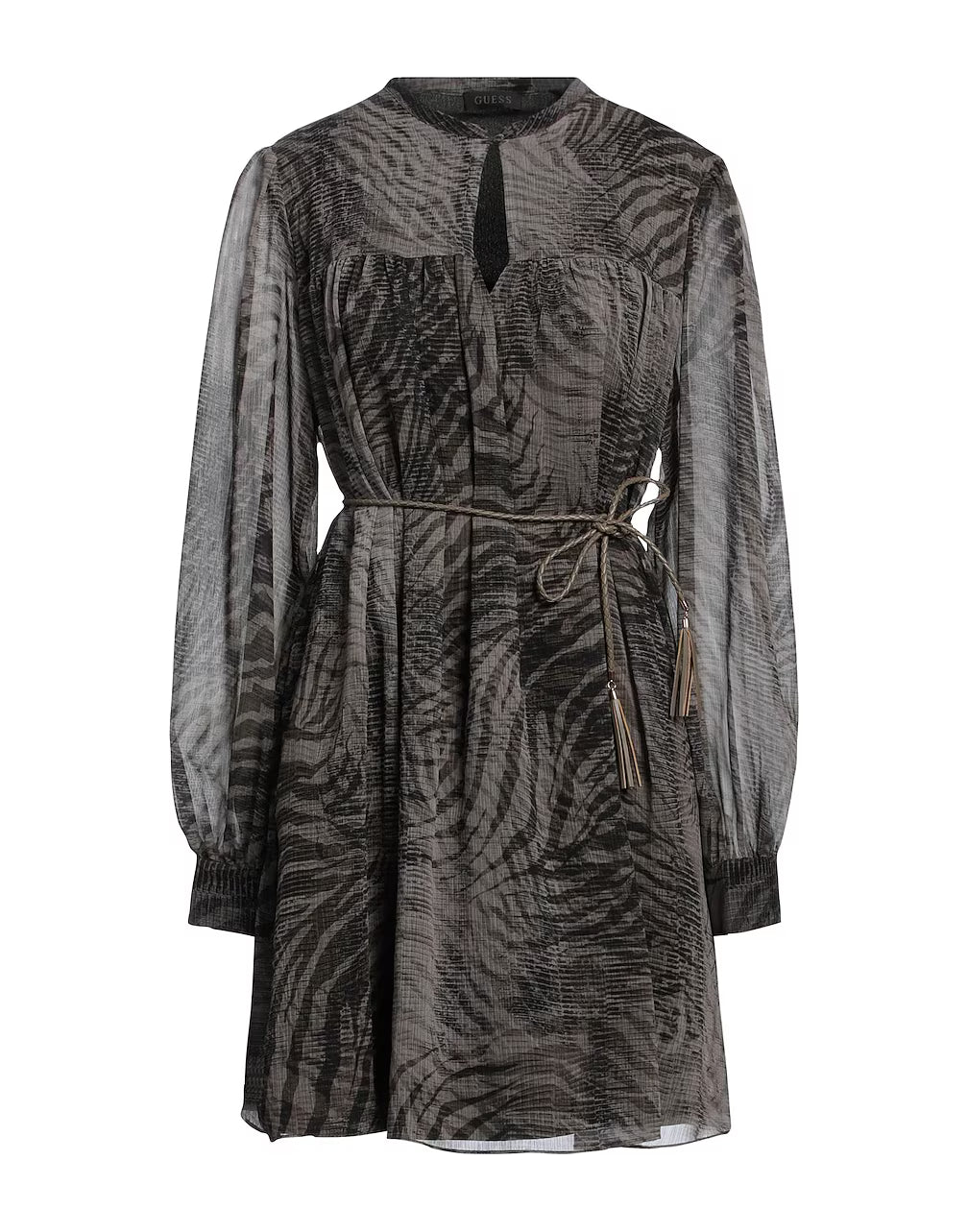 Vestido bohemio gris estampado Guess