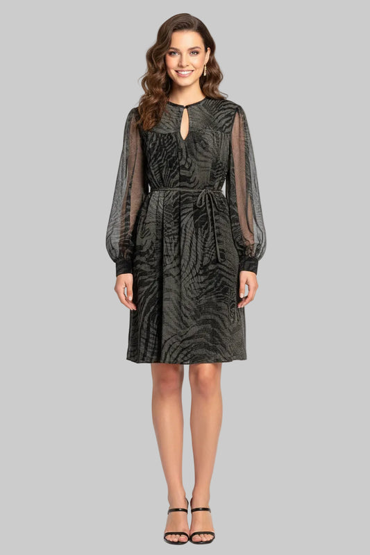 Vestido bohemio gris estampado Guess