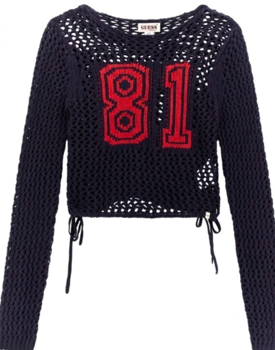 Jersey de cuello redondo Crochet de GUESS